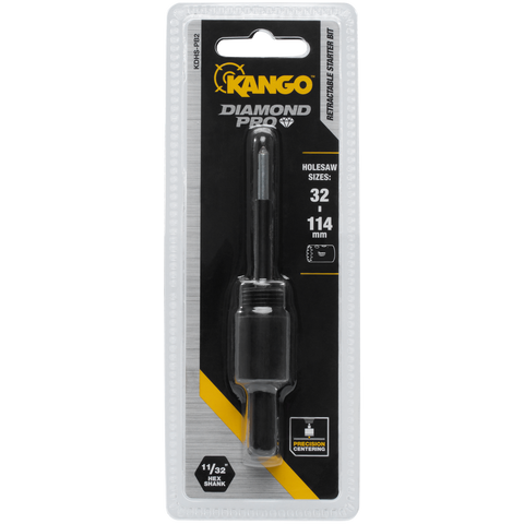 Kango 32-114mm Diamond Pro Arbors With Retractable Starter Bits Yellow