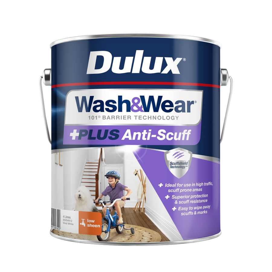 Dulux Vivid White Low Sheen Interior Paint 4L - Washable - Anti-Scuff - SuperSaverAU - view 1