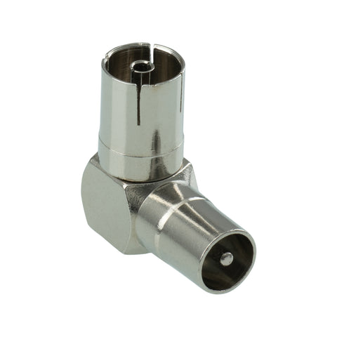 Antsig 75 Ohm Plug to Socket Right Angle Adaptor