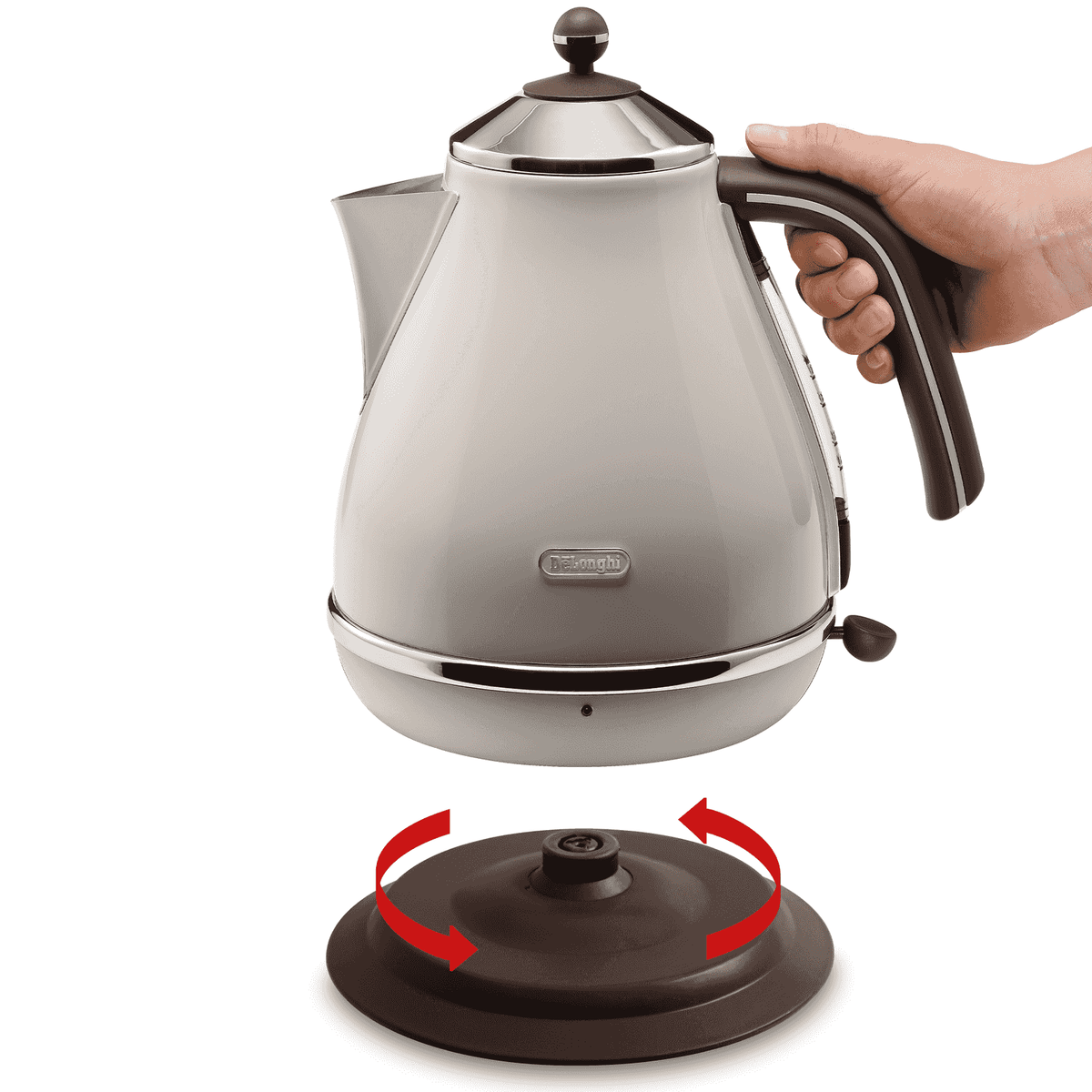 De Longhi Icona Vintage Kettle 1.7L Beige - Stainless Steel – SuperSaverAU