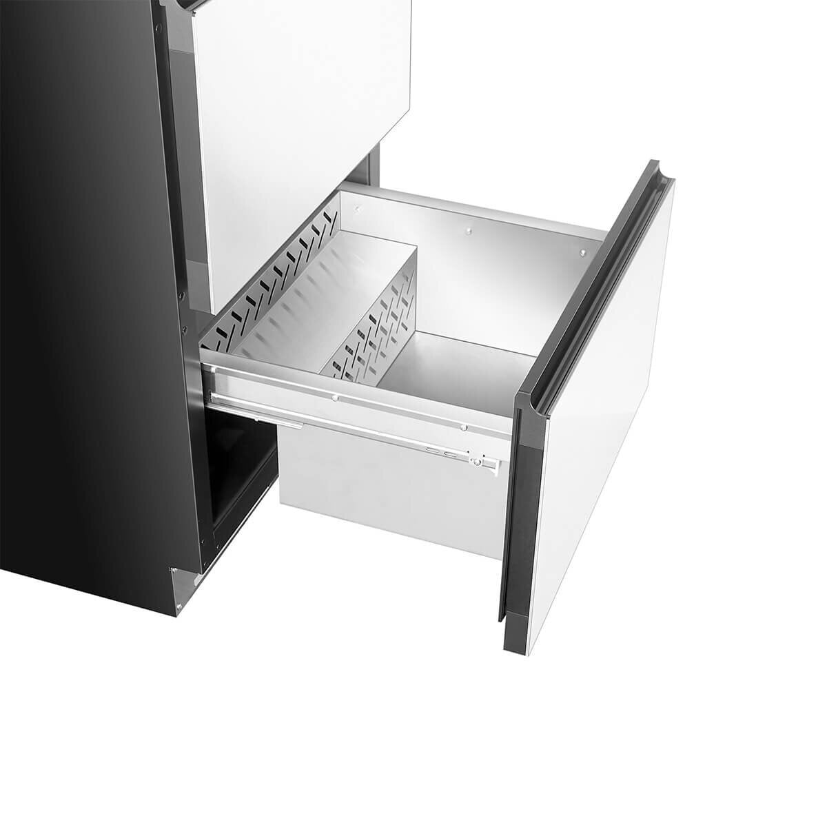 Artusi 127L single zone double drawer beverage chiller - stainless steel, holds 97 cans - AUBF620X
