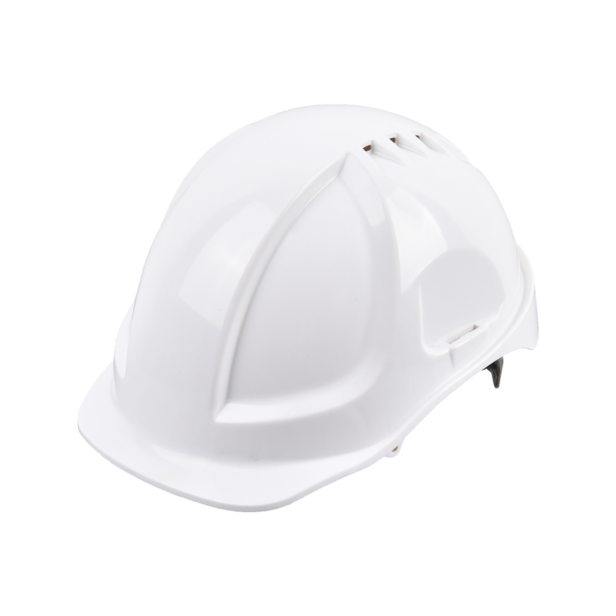 Citeco White Safety Helmet - ABS Plastic - 190mm x 260mm x 140mm - Cooling Vents - SuperSaverAU - view 1