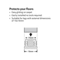 Surface Gard 16mm Black Square Plastic Chair Tips 4 Pack - Floor Protection - SuperSaverAU - view 3