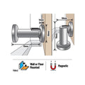 Adoored Satin Chrome Magnetic Door Stop 50mm Metal Shock Absorbing - SuperSaverAU - view 2