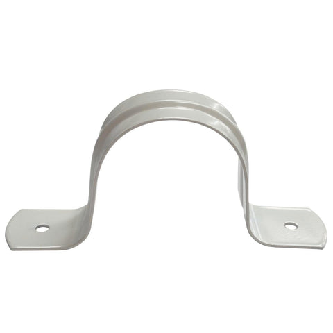 Kinetic 25mm Saddle Pipe Clips Iron White 10 Pack Secure Plumbing - SuperSaverAU - view 1