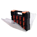 Tactix 315mm Trade Grade Double Sided Organiser Clear Lid Removable Dividers