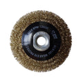 Josco 100mm Crimped Bevel Brush, Brass-Coated Steel Wire