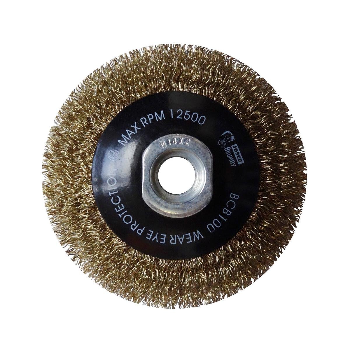 Josco 100mm Crimped Bevel Brush - Rust Removal - Steel Wire - Durable - SuperSaverAU - view 1