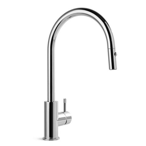 Brodware Yokato Gooseneck Pull-Out Spray Kitchen Mixer Tap - Chrome Finish - 5 Star WELS - 1.9308.04.7.28