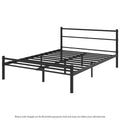 Zinus Queen Metal Bed Frame - Black Steel, 28cm Under-Bed Clearance - AU-QLPBHFB-12Q