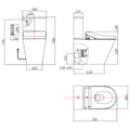 Toto Dara Back To Wall Smart Toilet Suite - Gloss White, S5 Washlet, Premist Function - DARABTWS5
