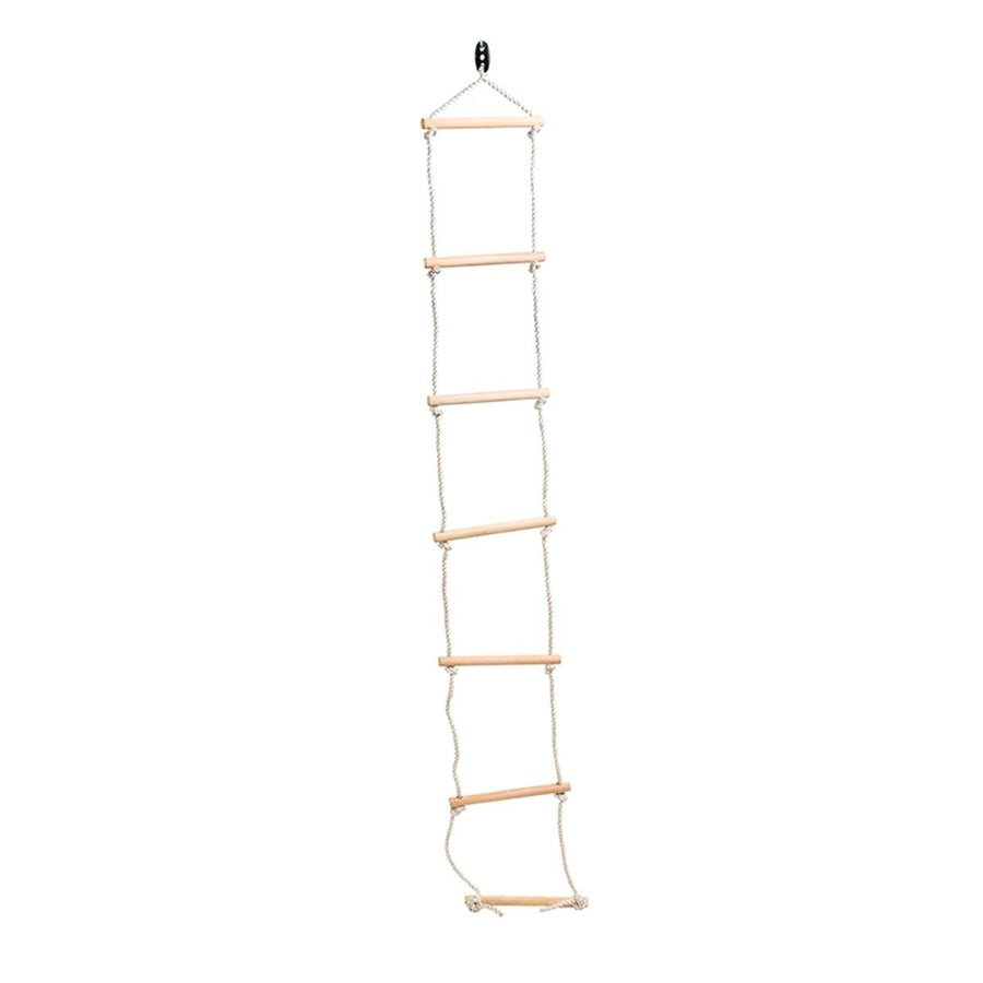 Swing Slide Climb 7 Rung Rope Ladder 2080mm Pine UV Stable - SuperSaverAU - view 1