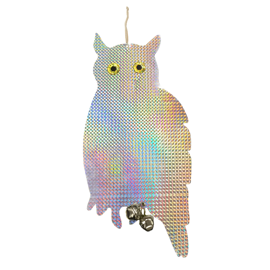 Jack Pest Control Outdoor Owl Reflector - 200mm Silver - Non-Harmful Deterrent - SuperSaverAU - view 1