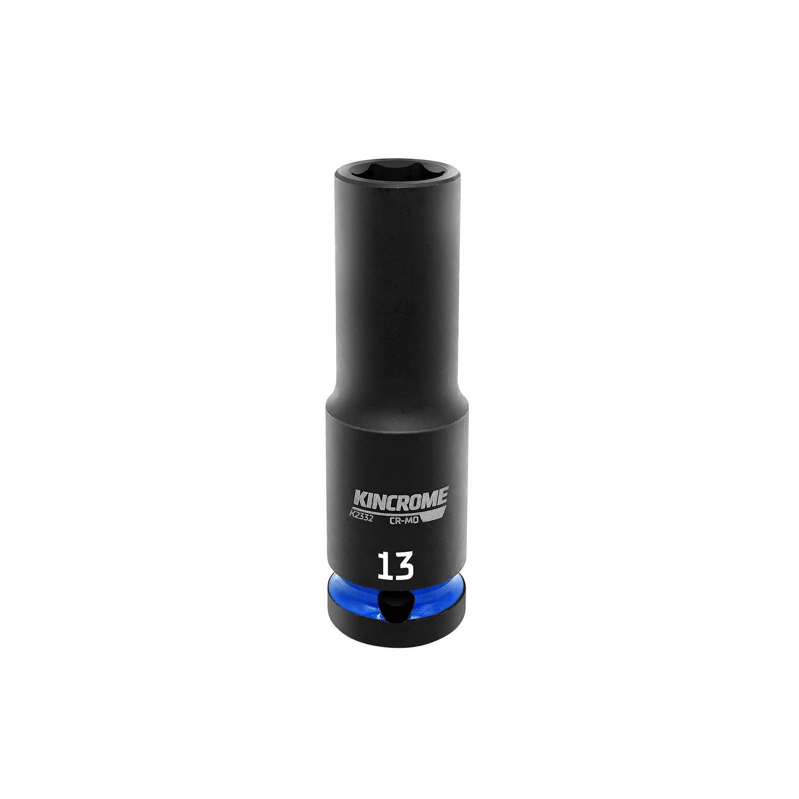Kincrome 13mm 1/2" Drive Deep Impact Socket Cr-Mo Black