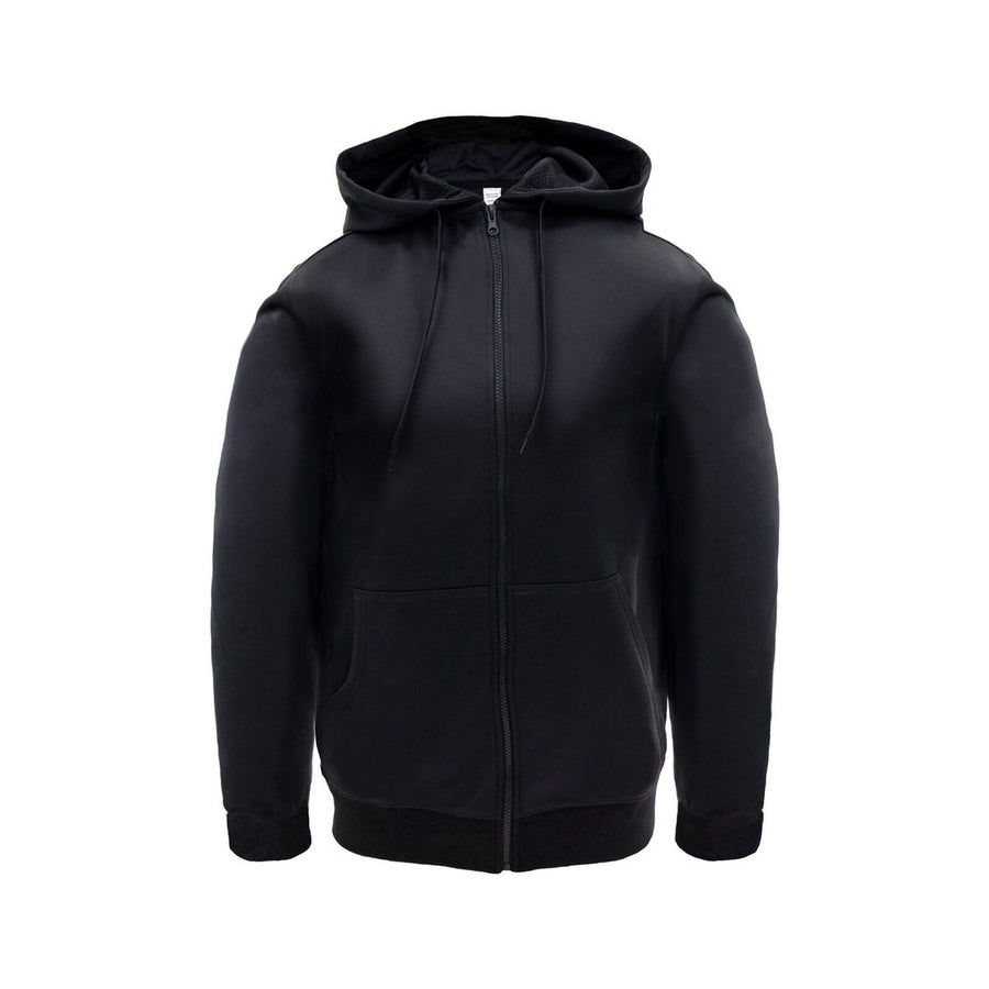 Craftright Black Zip Thru Hoodie Large - Soft Fleece - Adjustable Hood - Kangaroo Pocket - SuperSaverAU - view 1