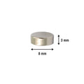 Everhang 8mm Rare Earth Disc Magnet - Neodymium - 10 Pack - Strong - SuperSaverAU - view 2