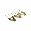 Everhang 10kg Brass Plated Steel Picture Hanging Angle Drive Hook - 3 Pack