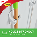 Command Broom Gripper 1.8kg Plastic 2 Pack Damage-Free Storage - SuperSaverAU - view 3