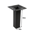 Adoored Furniture Leg - 25 x 25 x 150mm - Steel - Black Finish - SuperSaverAU - view 3