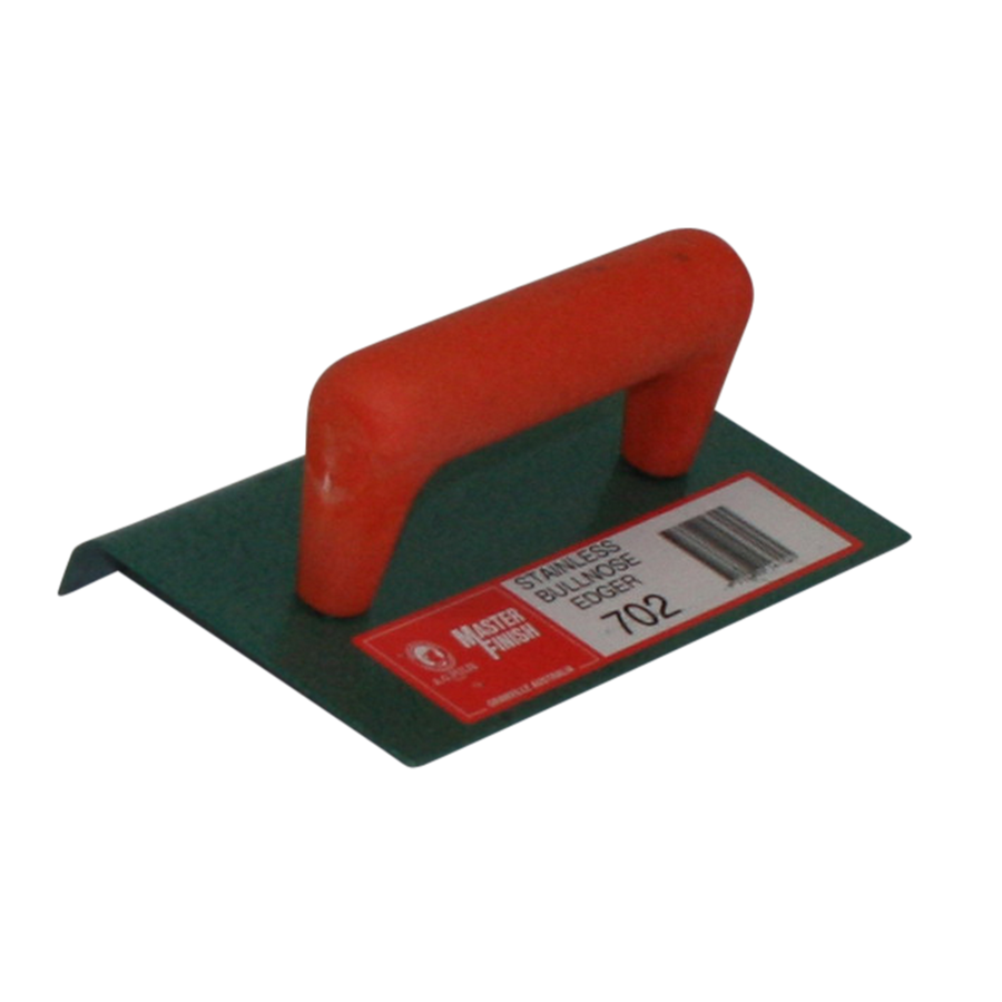 Masterfinish 112mm Stainless Steel Bullnose Cement Edger with Plastic Handle