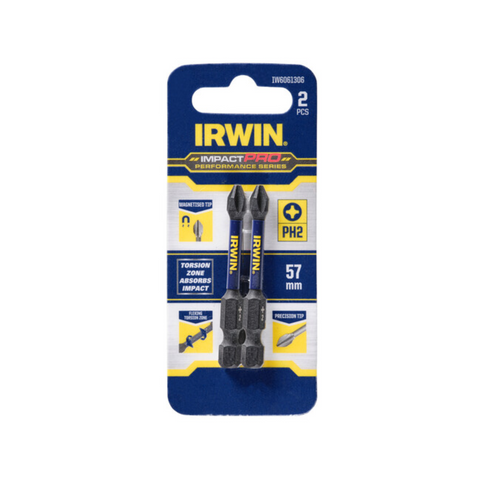 Irwin Impact Pro Performance Bits - 57mm - 2 Pack - High Strength - Magnetised - SuperSaverAU - view 1