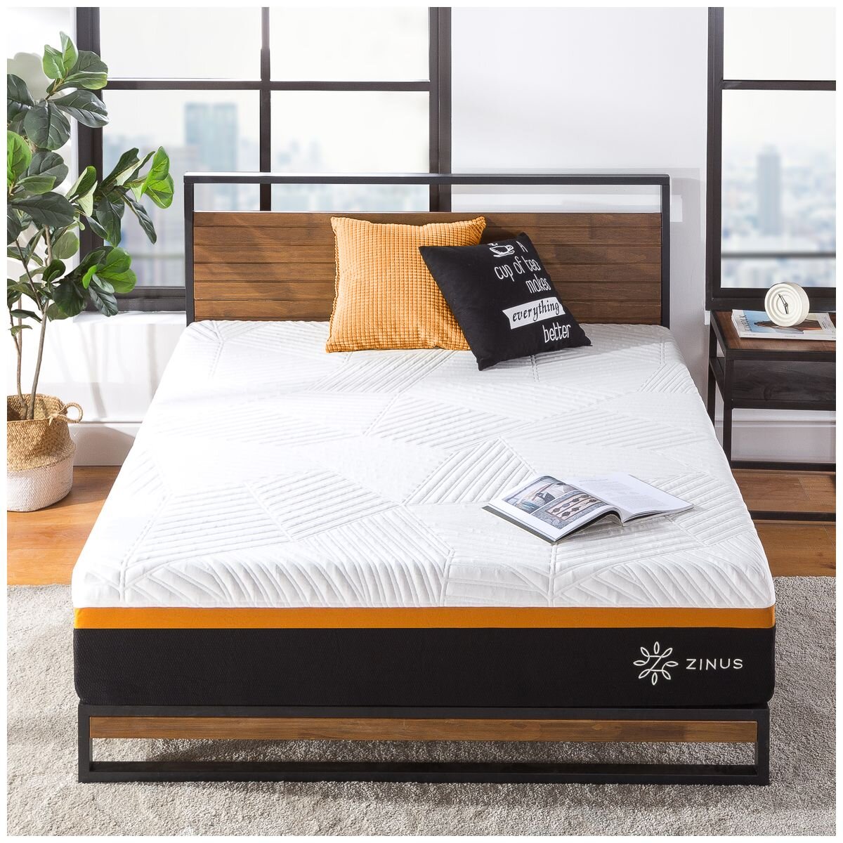 Zinus Deluxe 30cm Hybrid Mattress King - Pocket Spring, 3 Zone Memory Foam - AU-MSHPHB-12K