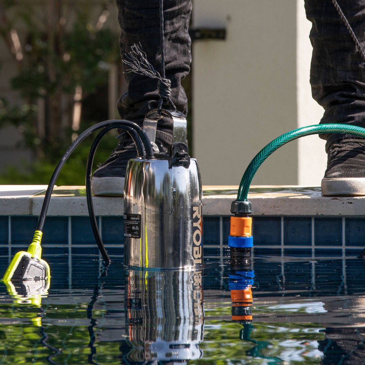 Ryobi 750W Stainless Steel Submersible Pump RACSUP22 - Dirty Water Transfer - 7m Immersion Depth - SuperSaverAU - view 3