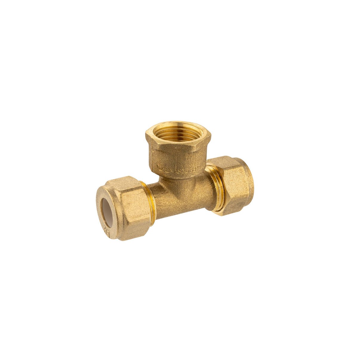 Brasshards Brass Female Centre Compression Tee 15c x 15c x 15fi - Lead-Free - Tool-Free Installation - SuperSaverAU - view 1