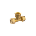 Brasshards 15C x 15C x 15FI Brass Female Centre Compression Tee Lead Free