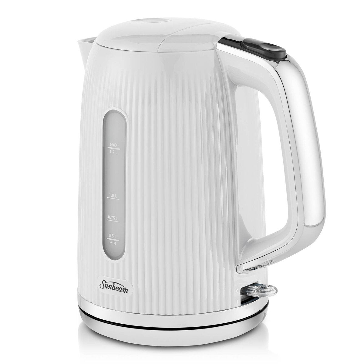 Sunbeam 1.7L White Brightside Kettle - Cordless - Auto Shut Off - 2400W