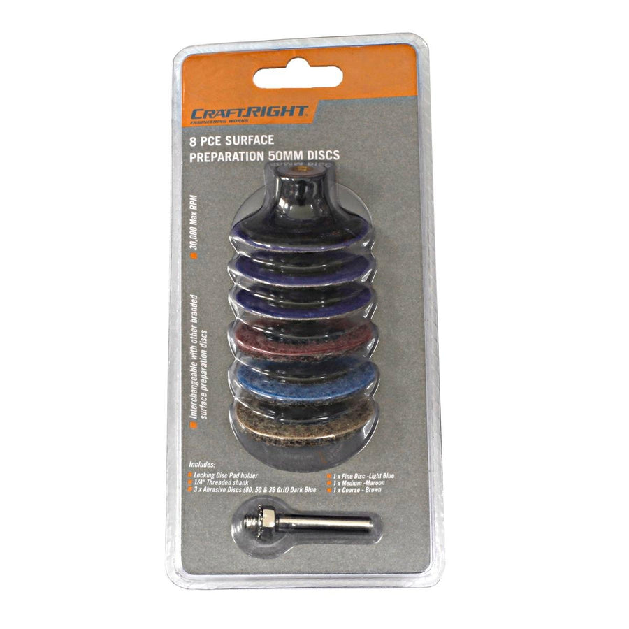 Craftright Surface Preparation Discs 50mm Oxidation Aluminium Kit - SuperSaverAU - view 1