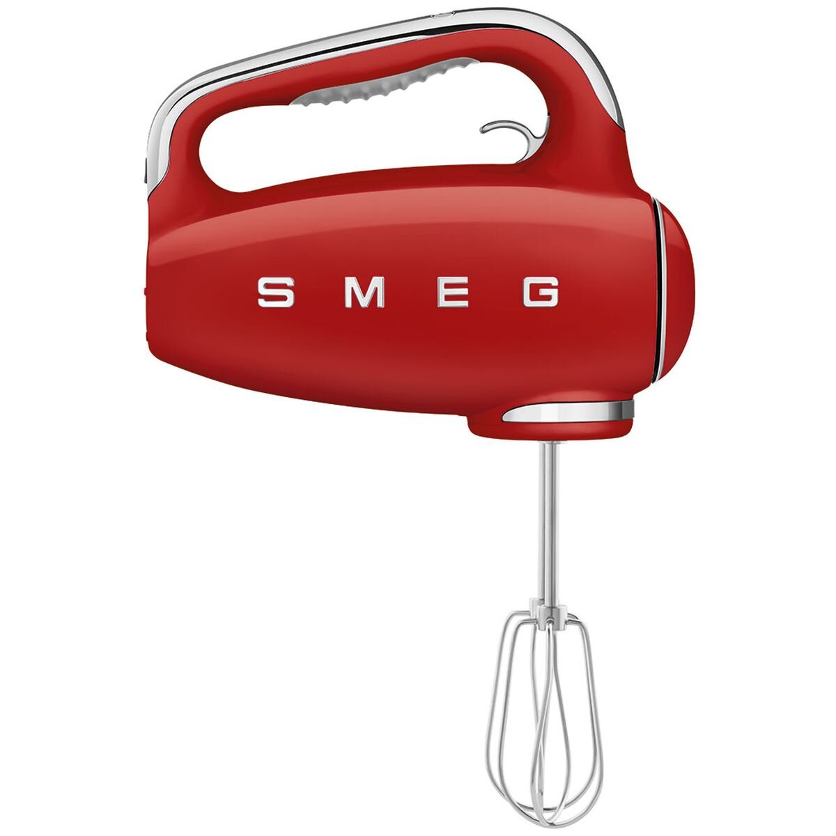 Smeg 50s Retro Style Hand Mixer - 250W, 9 Speeds Plus Turbo, Backlit LED Display, Red - HMF01RDAU