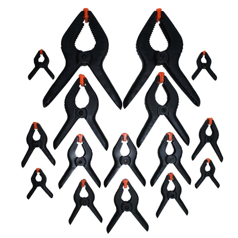 Craftright Nylon Spring Clamp 16 Pack 60mm Jaw with Swivelling Jaws