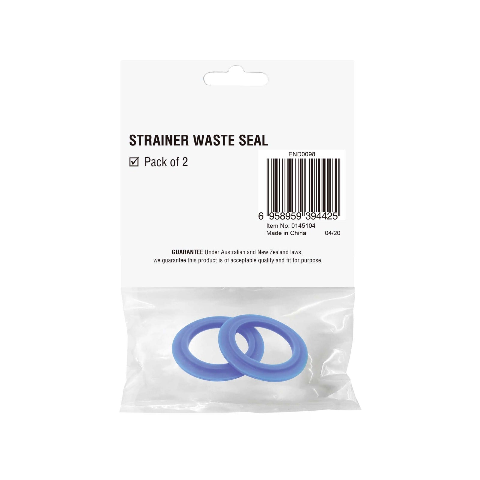 EnduraSeal Silicone Sink Strainer Waste Seal 2 Pack