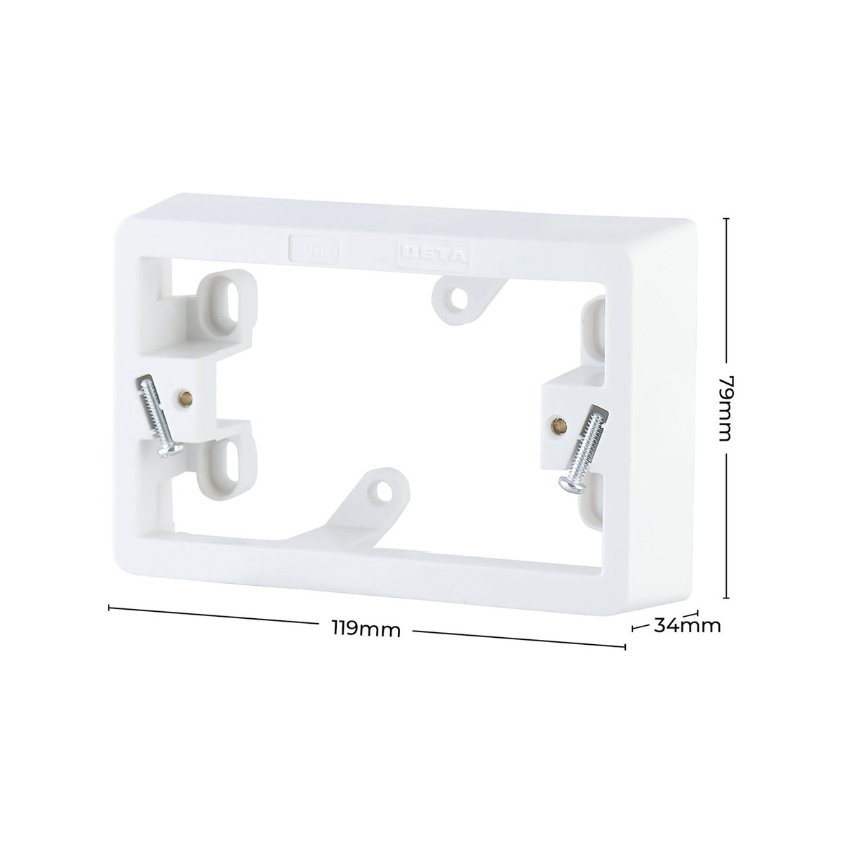 Deta Standard Mounting Block 5 Pack 34mm Deep ABS Trade Pack - SuperSaverAU - view 3