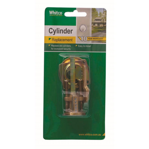 Whitco Replacement Cylinder - 55mm - Zinc Diecast - Polished Brass - SuperSaverAU - view 1