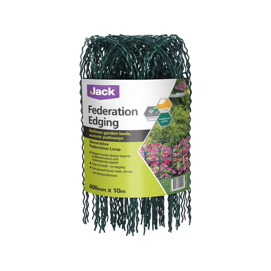 Jack Federation Edging - 400mm x 10m - Steel - Green - Easy Install - SuperSaverAU - view 1