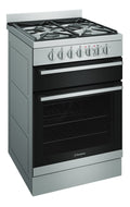 Westinghouse 60cm Dual Fuel Upright Oven - Stainless Steel, Wok Burner, 80L Oven - WFE612SC