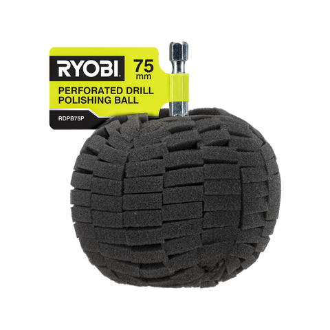 Ryobi 75mm Perforated Drill Polishing Ball - High-Density Foam - Durable Cleaning - SuperSaverAU - view 1