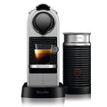 Breville CitiZ Nespresso capsule machine 1L - Silver, Aeroccino3 milk frother, 19 bar pump - BEC660SIL