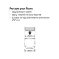 Surface Gard 25mm Black Round Plastic External Chair Tip 4 Pack - SuperSaverAU - view 3
