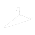 All Set White Coated Wire Clothes Hangers 10 Pack - 205mm x 31mm x 400mm - Slim Design - SuperSaverAU - view 2