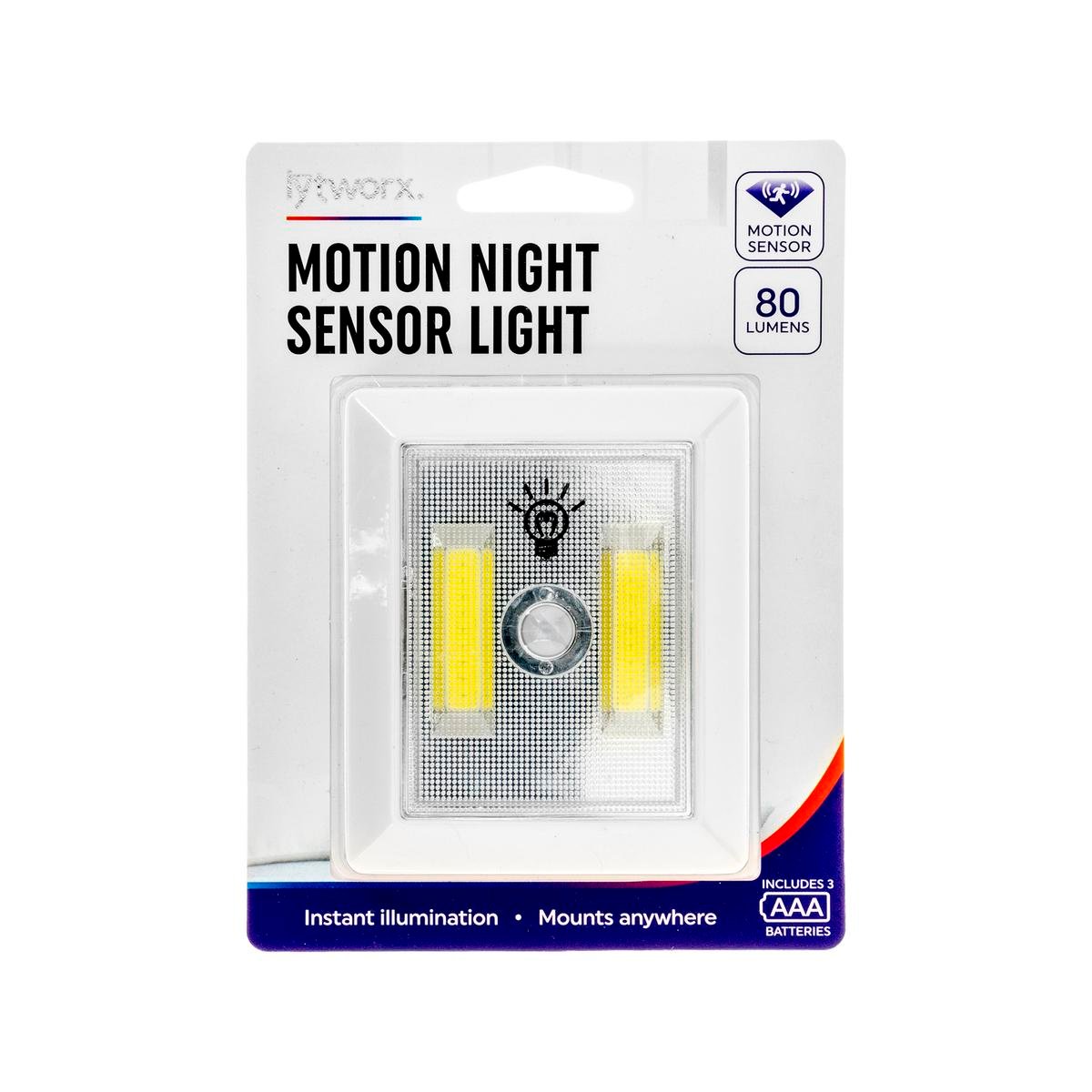 Lytworx Motion Sensor Light - 72mm x 88mm x 20mm - ABS Plastic - 2 Pack