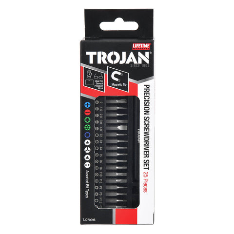 Trojan 25 Piece Precision Screwdriver Set with Storage Case