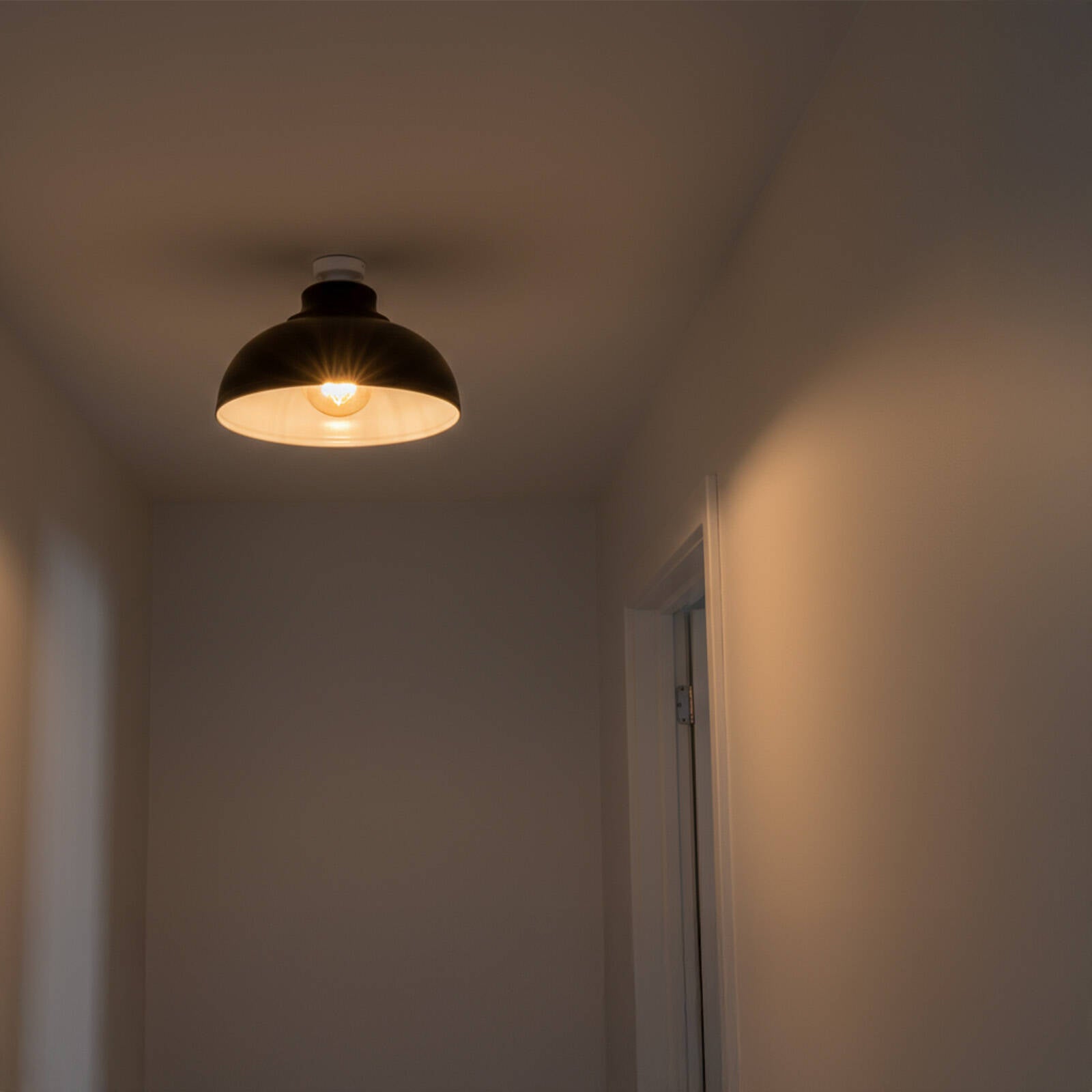 Brilliant Foundry 28cm Matt Black DIY Batten Fix Light Shade B22