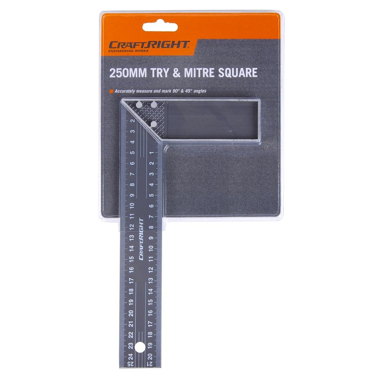 Craftright Try and Mitre Square - 250mm - Carbon Steel - Durable Design - SuperSaverAU - view 1