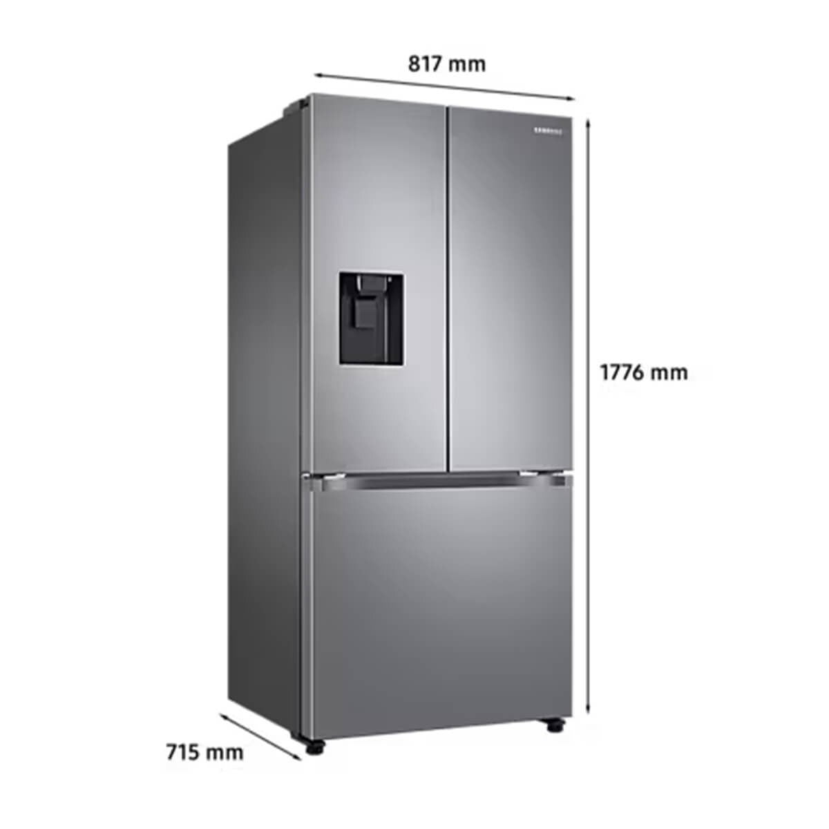 Samsung 498L French Door Fridge - Stainless Steel - Twin Cooling Plus - Auto Ice Maker - SRF5300SD