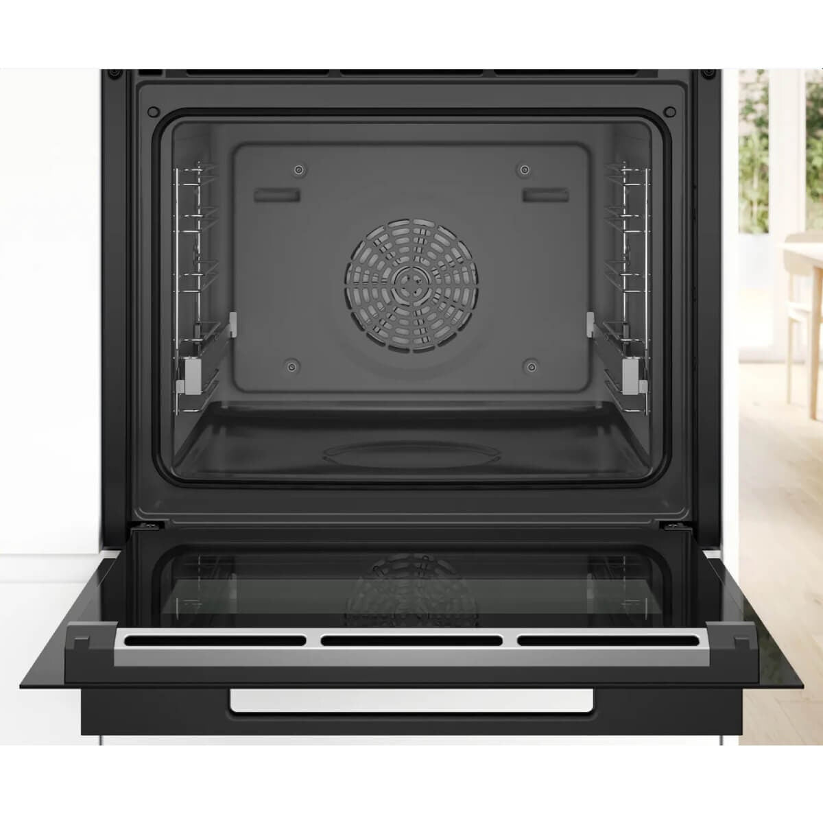 Bosch Series 8 60cm Built-In Steam Oven - 71L, 24 Functions, Sous Vide, Meat Probe, Black - HSG958DB1A