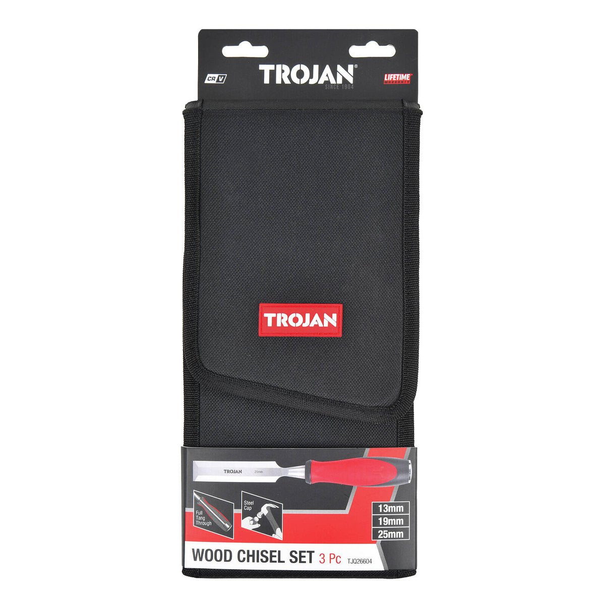 Trojan 3pc Chisel Set - 13mm, 19mm, 25mm - Durable Steel - Ergonomic Grip - SuperSaverAU - view 4