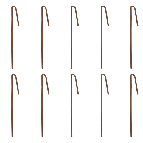 Tuscan Path Rust Metal Garden Edging Pegs 280mm 10pk - Durable & Weather-Resistant - SuperSaverAU - view 2